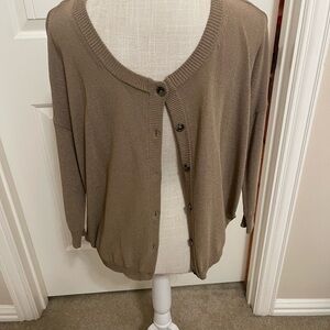 Theory Women's Brown Cardigan Sweater